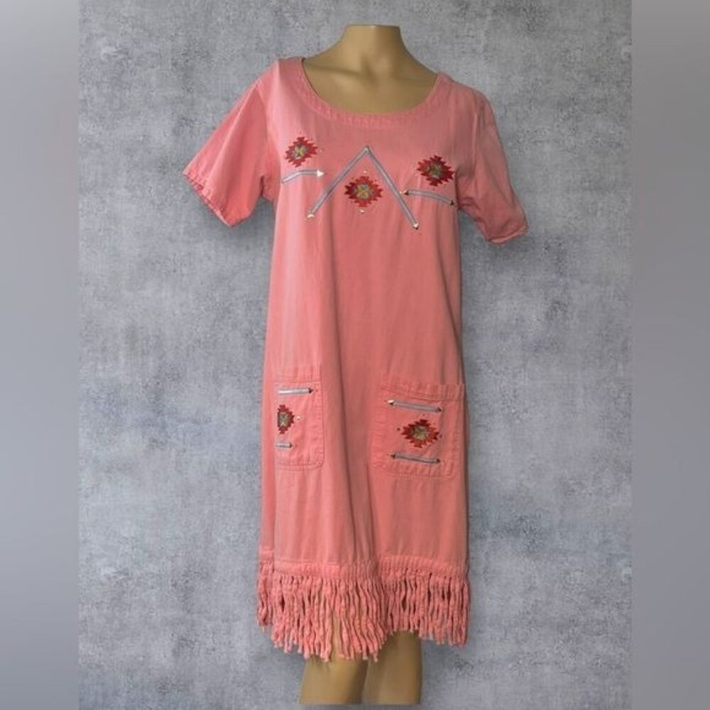 Vintage R&B Collections Embroidered Fringe Dress – Size M